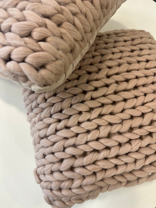 Pink Knit Cushion