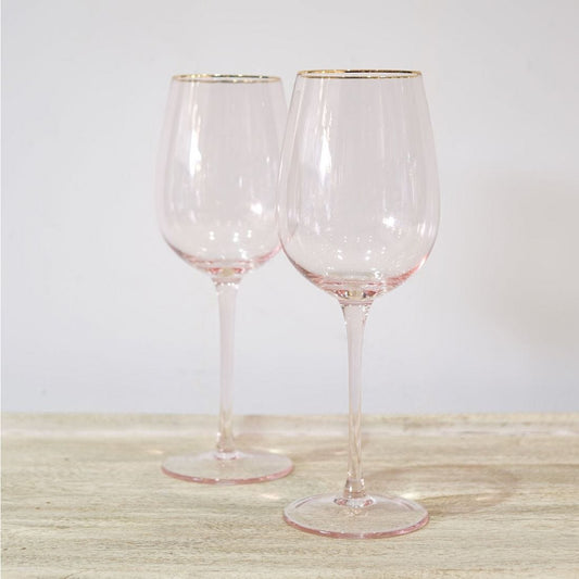 Pink Ombre Wine Glass Set