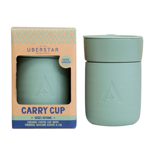 Ceramic Travel Mug with Lid - Sage Green