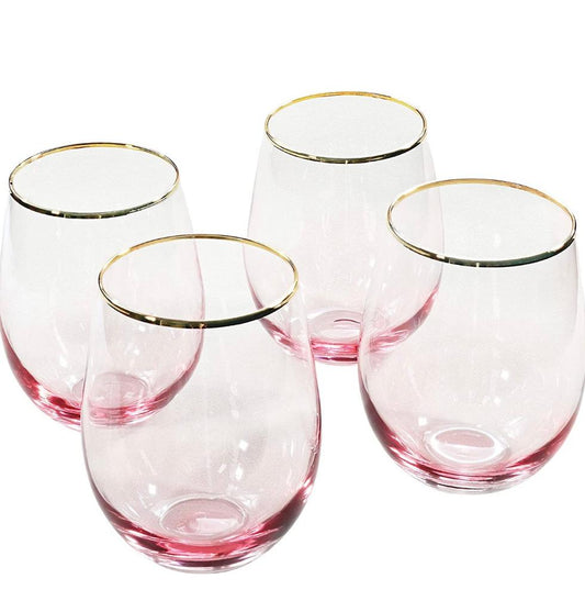 Set of 4 Pink Ombre Drinking Glasses