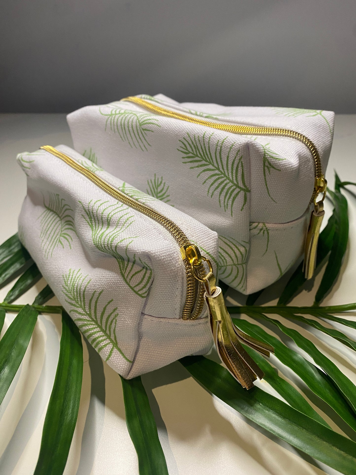 Botanical Print Canvas Pouches