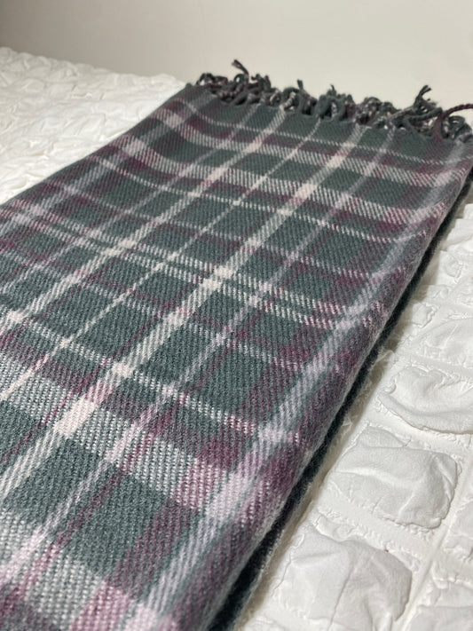 Heather Plaid Picnic Blanket with Fringing