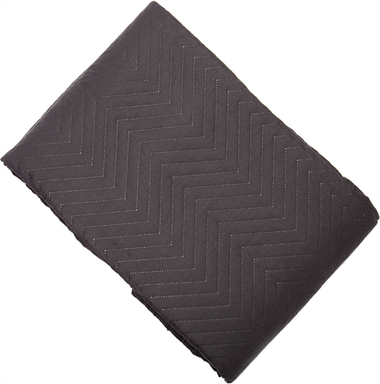 Black Cotton Feel Chevron Textured Quilt